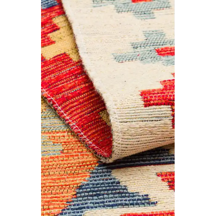 NOMAD KILIM 0043 Yıkanabilir, Çift Taraflı Kullanıma Uygun Yumuşak Tuşeli Otantik Kilim