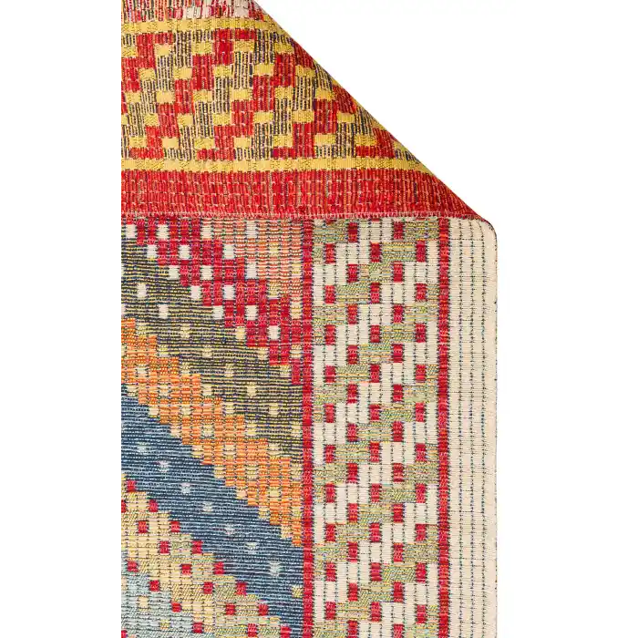 NOMAD KILIM 0047 Yıkanabilir, Çift Taraflı Kullanıma Uygun Yumuşak Tuşeli Otantik Kilim
