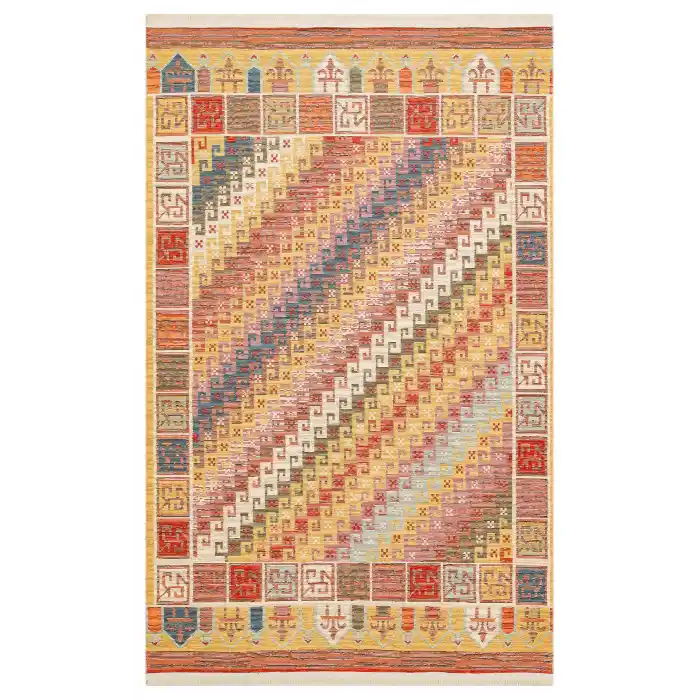 NOMAD KILIM 0054 Yıkanabilir, Çift Taraflı Kullanıma Uygun Yumuşak Tuşeli Otantik Kilim