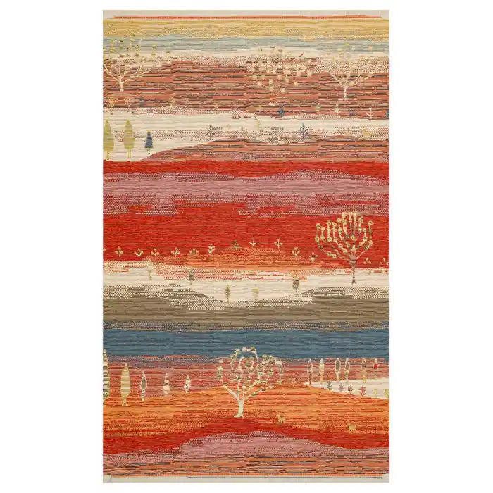 NOMAD KILIM 0060 Yıkanabilir, Çift Taraflı Kullanıma Uygun Yumuşak Tuşeli Otantik Kilim