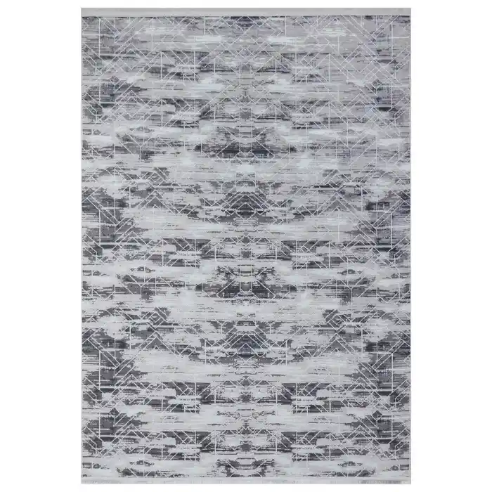 New Novart 2021 Antrasit Dekoratif Modern Kaymaz Tabanlı Makine Halısı ✄