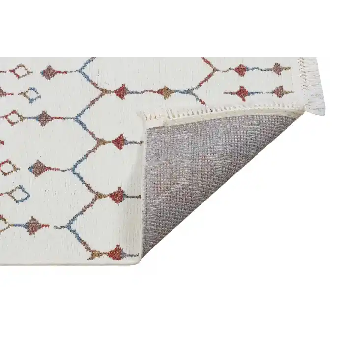 Otantik 3001 Krem Dekoratif Modern Kaymaz Tabanlı Makinede Yıkanabilir Halı Kilim