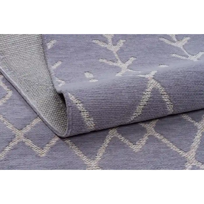 Otantik 3003 Gri Dekoratif Modern Kaymaz Tabanlı Makinede Yıkanabilir Halı Kilim