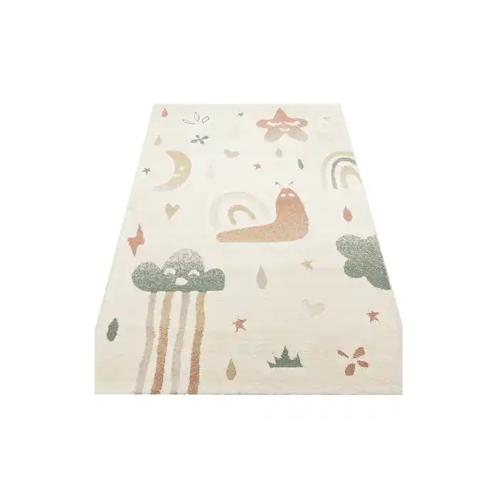 PICCOLO HALI 0012 Pastel Renkli Hav ve Toz Vermeyen Çocuk Halısı