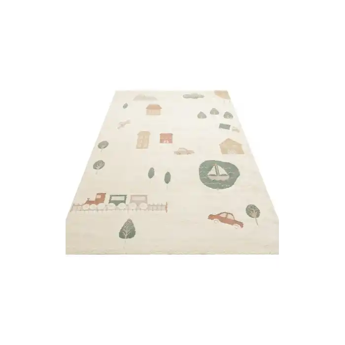 PICCOLO HALI 0014 Pastel Renkli Hav ve Toz Vermeyen Çocuk Halısı