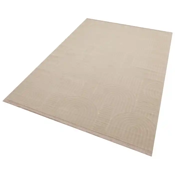 Rabbit 106 Bej Makinede Yıkanabilir Yumuşak Dokulu Dekoratif Kaymaz Tabanlı Makine Halısı