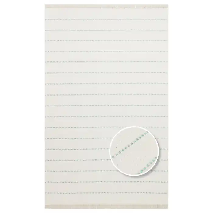 Riva Rv 03 Cream Aqua Makinede Yıkanabilir Kaymaz Tabanlı Pamuk Kilim