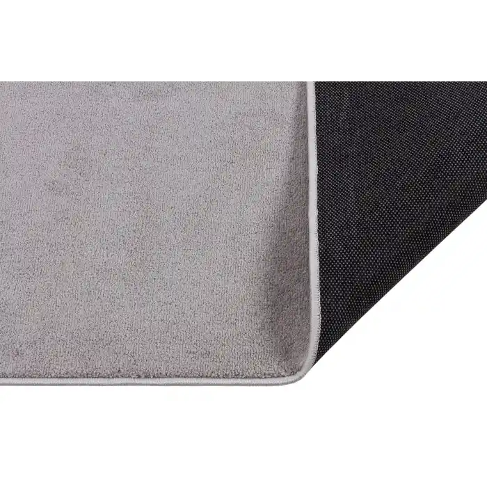 Sade 195 Açık Gri Düz Renk Dekoratif Modern Kaymaz Tabanlı Makine Halısı