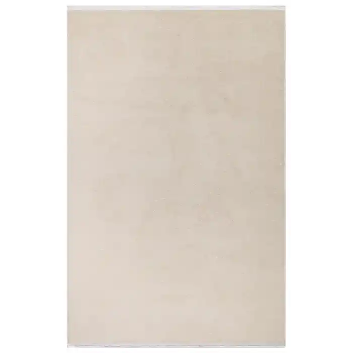 Sade 70 Bej Düz Renk Dekoratif Modern Kaymaz Tabanlı Makine Halısı