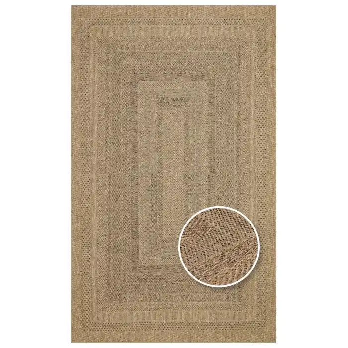 SALDA HALI SLD 02 NATURAL Güneş Işığı ve Suya Dayanıklı Jüt Görünümlü Sisal Halı