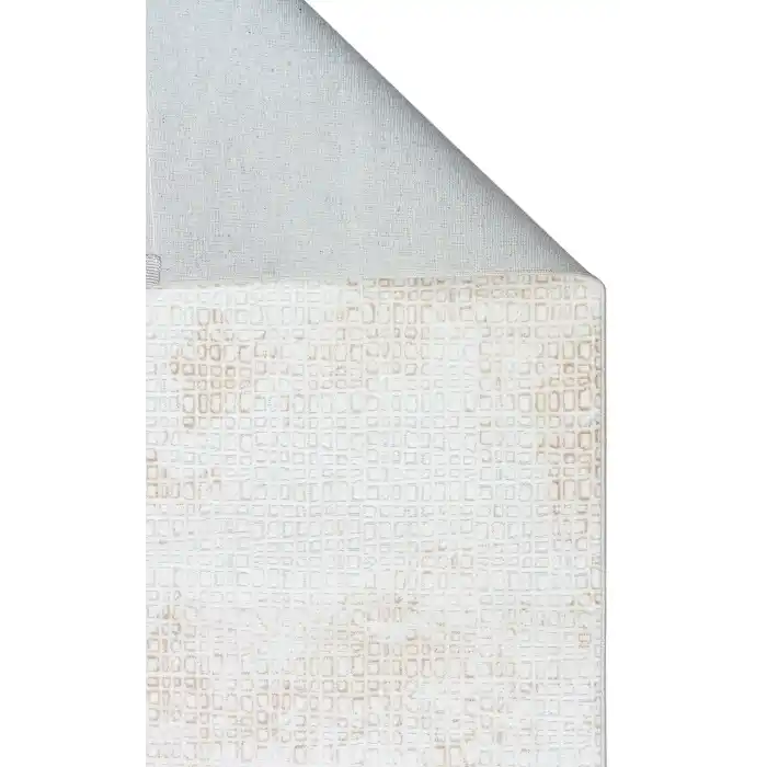 SATEEN HALI 0824 Yıkanabilir Kaymaz Tabanlı Hav Vermez Sık Dokuma Modern Halı