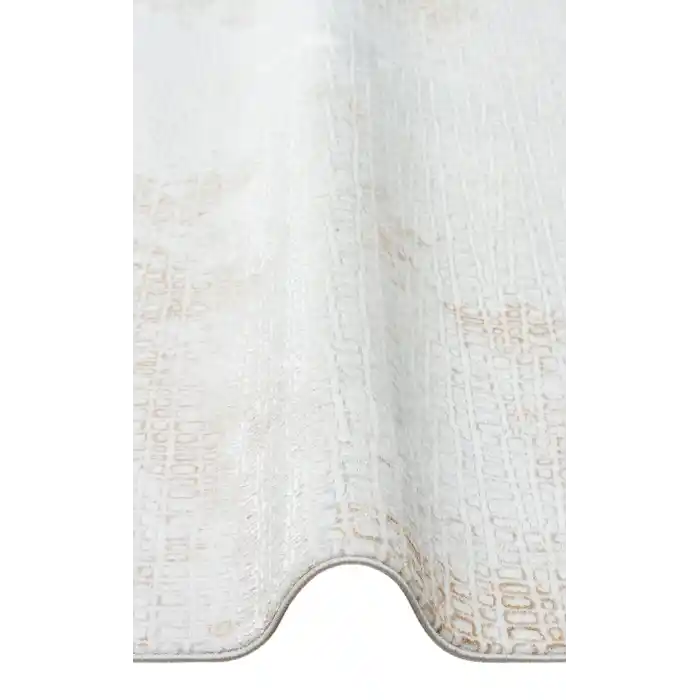 SATEEN HALI 0824 Yıkanabilir Kaymaz Tabanlı Hav Vermez Sık Dokuma Modern Halı