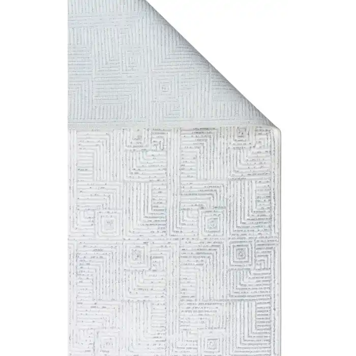 SATEEN HALI 0847 Yıkanabilir Kaymaz Tabanlı Hav Vermez Sık Dokuma Modern Halı