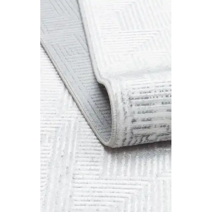 SATEEN HALI 0847 Yıkanabilir Kaymaz Tabanlı Hav Vermez Sık Dokuma Modern Halı