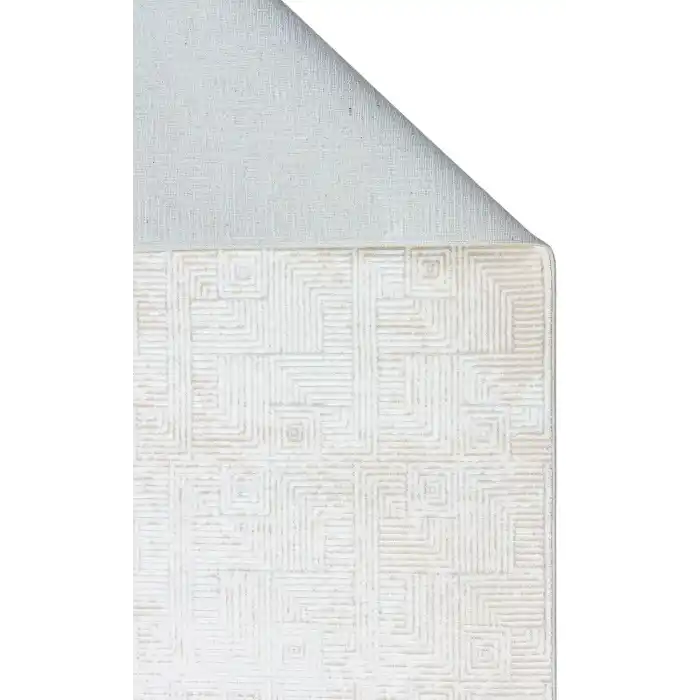 SATEEN HALI 0855 Yıkanabilir Kaymaz Tabanlı Hav Vermez Sık Dokuma Modern Halı