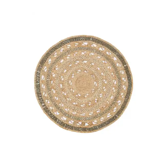 Solo Jüt 106 Natural Grey XW Yuvarlak El Dokuma Flatweave Naturel Jüt Hasır Halı