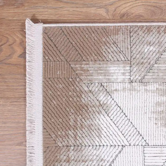 Stone ST-5 Krem Kahve Modern Desen Dekoratif Halı