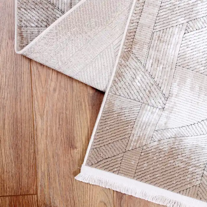 Stone ST-5 Krem Kahve Modern Desen Dekoratif Halı