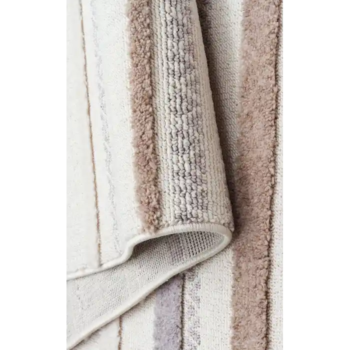 Terazzo 01 White Grey Hav Toz Vermez Yumuşak Dokulu Etnik Örgü Desenlere Sahip Modern İskindinav Halı