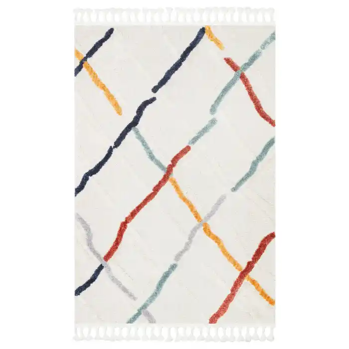 Terazzo 03 Multy Hav Toz Vermez Yumuşak Dokulu Etnik Örgü Desenlere Sahip Modern İskindinav Halı