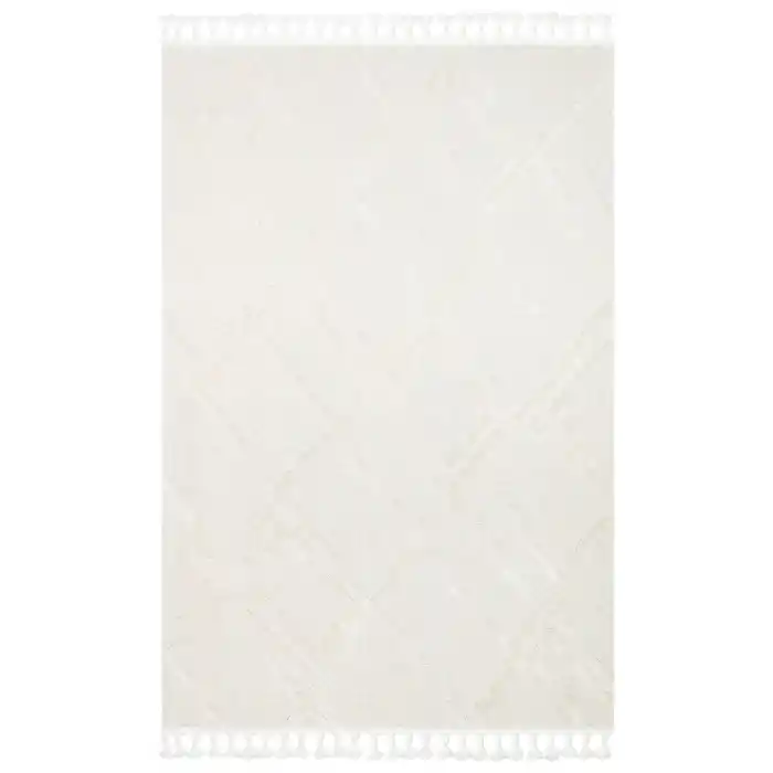 Terazzo 03 Whıte Hav Toz Vermez Yumuşak Dokulu Etnik Örgü Desenlere Sahip Modern İskindinav Halı