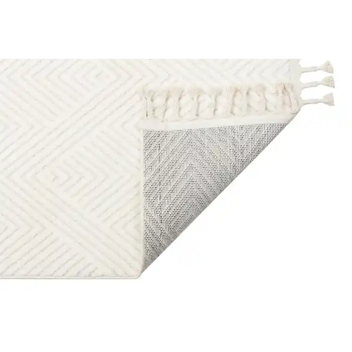 Urban 01 White Etnik Desenlere Sahip Hav Toz Vermez Yumuşak Dokulu Modern Halı