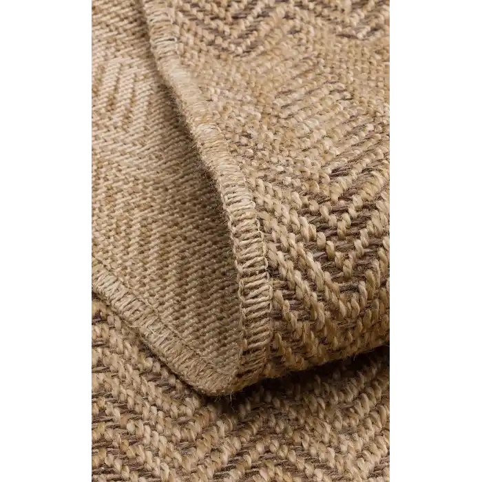 VENTURA HALI 0134 İç ve Dış Mekan Kullanımına Uygun Hav Vermeyen Kolay Temizlenebilir Sisal Görünümlü Halı