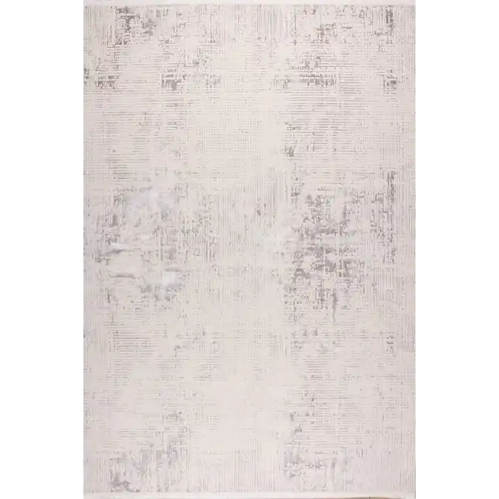 Vortex Nu0240 Krem Gri Dekoratif Makine Halısı