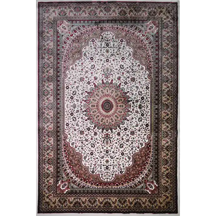 Zeyrek 802 Krem Klasik Desen Makine Halısı