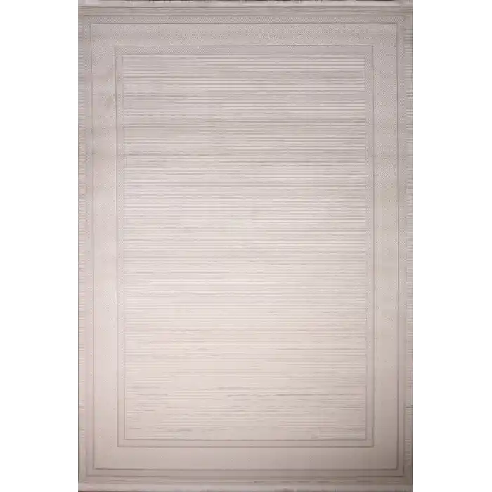 Zyra 694B Beyaz Gri Akrilik Dekoratif Salon Halısı