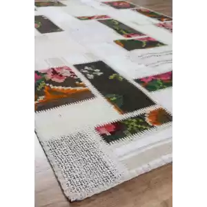 ALACATI KILIM 0008 Geleneksel Kendir Patchwork Kilim