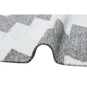 AFRO KILIM 0015 Naturel Yıkanabilir Modern Desenli El Dokuma Hint Kilim