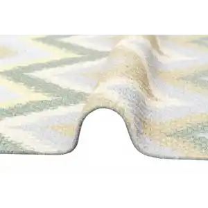 BODRUM KILIM 0144 Renkli Çift Taraflı Yıkanabilir Saçaklı Baskı Kilim