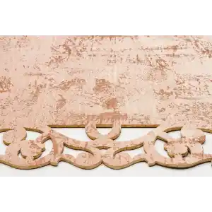 BIANCA DERI 0015 Klasik Ve Modern İşleme ve Oymaya Sahip Parlak Bordürlü Suni Deri Halı