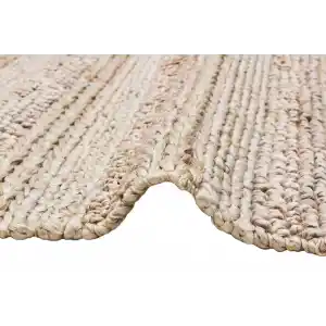 FLATWEAVE KILIM 0144 Farklı Örgü Dokusuna Sahip El Dokuma Naturel Jüt Hasır Halı