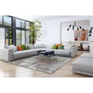 FRESCO HALI 0080 Yüksek Alçak Dokulu Özel Işıltılı Yüksek Kaliteli Sık Dokuma Modern Salon Halısı