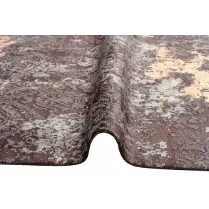 HERITAGE HALI 1056 Eskitme Desenli El Emeği ile Özel Tezgahlarda Üretilen Yün Bambu Uşak Halısı