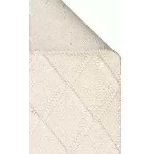 Jade Dıamond Cream Naturel Kazak Örgü Desenli El Dokuma Örgü Halı