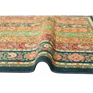 LUNA NEW HALI 0094 Otantik Geleneksel Desenli Yıkanabilir Renkli Baskı Kilim