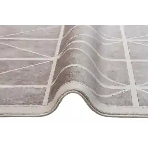 LUGANO HALI 0126 Art Deco Modern Bordürlü Yüksek Kalite Sık Dokuma Salon Halısı