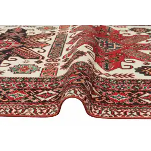 LUNA HALI 0308 Otantik Geleneksel Desenli Yıkanabilir Renkli Baskı Kilim