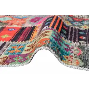 REFLEX HALI 0211 Baskı Desenli Hav Toz Vermez Yıkanabilir İnce Halı