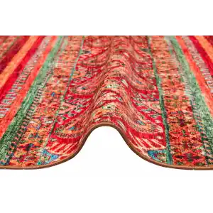 LUNA NEW HALI 0119 Otantik Geleneksel Desenli Yıkanabilir Renkli Baskı Kilim