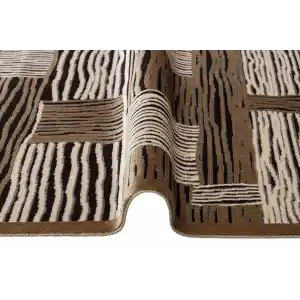 SATEEN HALI 0386 Hav Toz Vermez Yıkanabilir Kaymaz İnce Dokuma Modern Halı