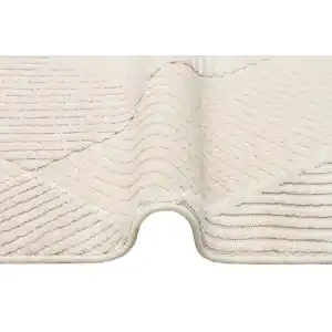 ZENITH HALI 0057 Yüksek Alçak Dokulu Naturel Yün ve Viskon Modern Dokuma Halı