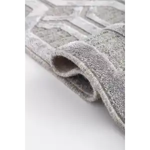 ZENITH HALI 0053 Yüksek Alçak Dokulu Naturel Yün ve Viskon Modern Dokuma Halı