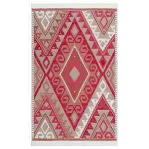 Arya Ar 08 Coral %100 Geri Dönüşümlü Pamuktan Çift Taraflı Yıkanabilir Modern Dekoratif Kilim