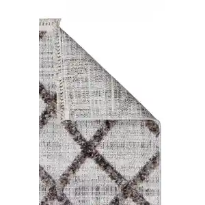 MALIBU HALI 0046 Hav Toz Vermez Yumuşak Dokulu Etnik Örgü Desenlere Sahip Modern İskandinav Halı