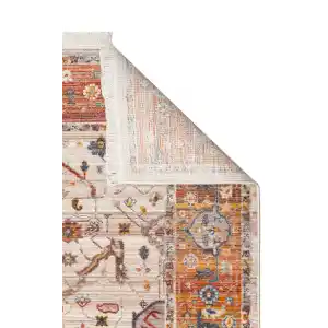 PIETRA HALI 0002 Sıcak Renk Tonlu Etnik Desenli Yumuşak Dokulu Makine Halısı