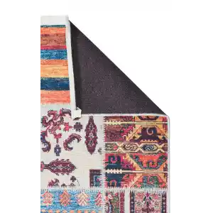 SIESTA NEO 0018 Otantik Geleneksel Desenli Yıkanabilir Renkli Baskı Kilim